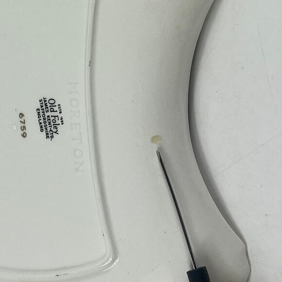 Vintage Old Foley James Kent MORETON Tray Gold Rose Staffordshire England 6759 - Picture 5 of 9